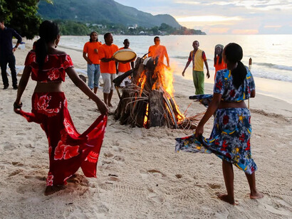 Festa in spiaggia, Mahé, Seychelles
