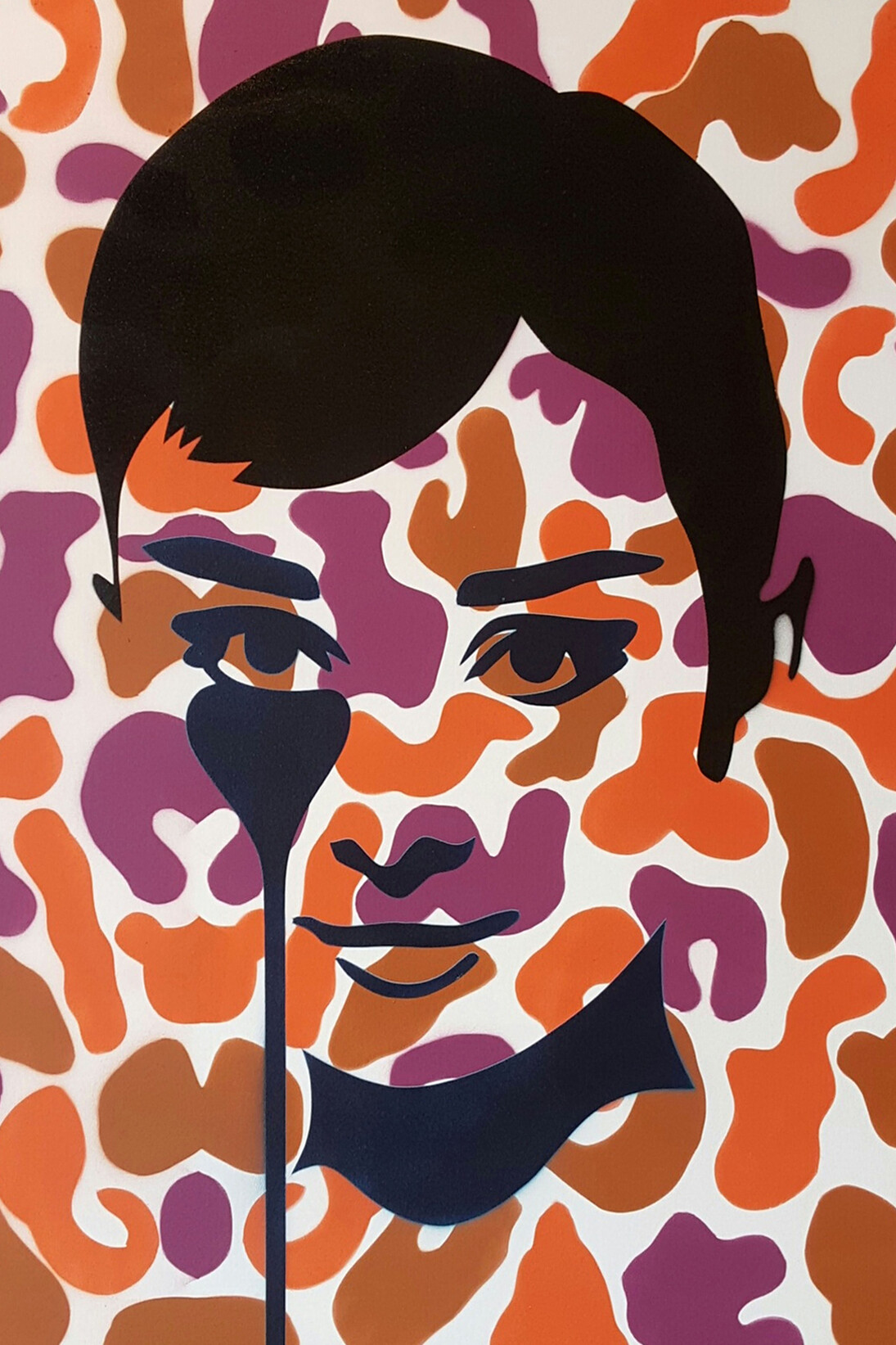 Pure Evil - Camo Audrey - Spary Paint on Canvas - 100x100cm