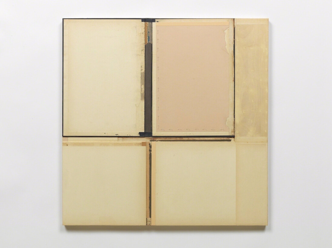 John Fraser, Beige Relief with Blue Accent, 2008. Courtesy of Traywick Contemporary