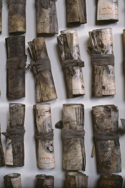 Chohreh Feyzdjou
Série K, 1992
Paper, fabric, glue, pigments, walnut stain
National Foundation for Contemporary Art; CAPC Bordeaux Museum of Contemporary Art Photo: Frédéric Delpech