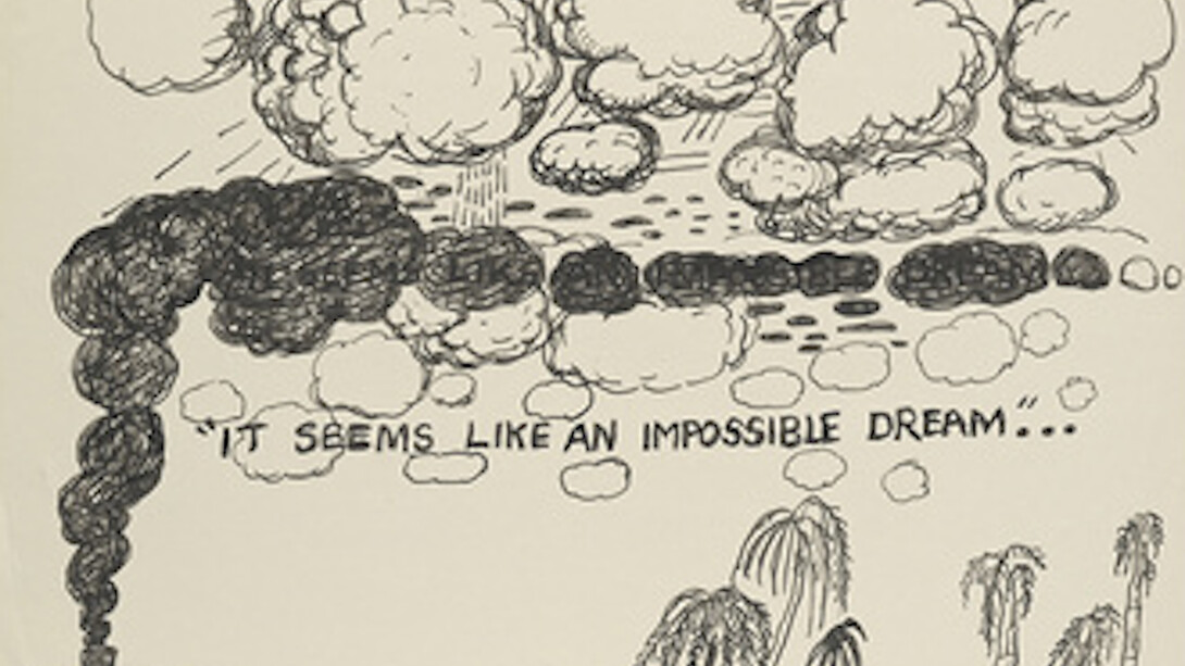 Untitled — Philip Guston, 1971, Ink on paper, 27.6 x 35.2 cm / 10 7/8 x 13 7/8 in © The Estate of Philip Guston
Courtesy the Estate and Hauser & Wirth. Photo: Genevieve Hanson