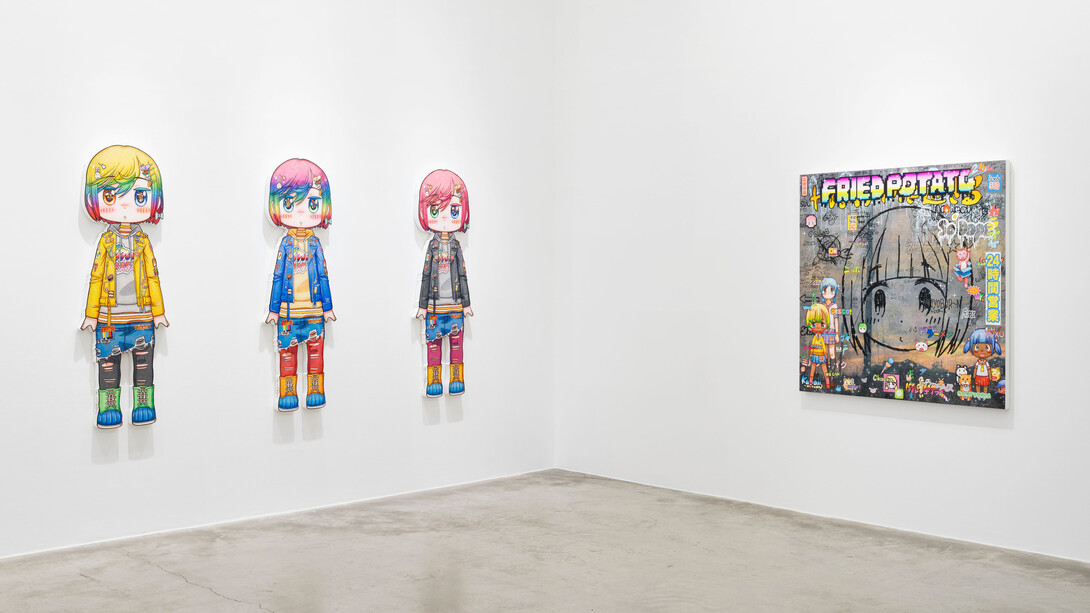 Vue de l'exposition de Mr. Invoke It and a Flower Shall
Blossom à la galerie Perrotin, Paris, 2024. Photo: Claire
Dorn ©2024 Mr./Kaikai Kiki Co., Ltd. All Rights Reserved.
Courtesy of the artist and Perrotin