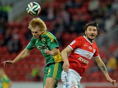 Salvatore Bocchetti durante una partita dello Spartak Mosca
