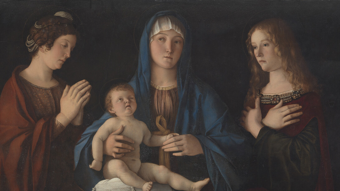 Giovanni Bellini. "Madonna  con Santa Caterina e Maria Maddalena" (Sacra Conversazione Renier)