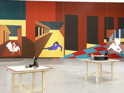 Varios artistas, Tramoya, vista de exhibición. Cortesía del Museo de Arte Moderno de Buenos Aires