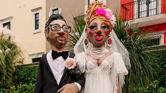 Mojigangas en San Miguel de Allende, México