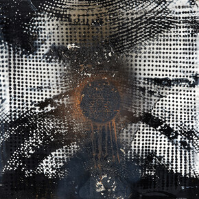 Otto Piene, Laterne Central, 1957, mixed media, 74 x 103 cm. (29.1 x 40.6 in.)