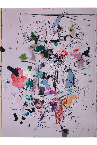 Secundino Hernández, Untitled, 2014, Gouache, acrylic, oil and alkyd on canvas, 280 x 210 cm, 110 1/4 x 82 5/8 in, Courtesy the Artist and Victoria Miro, London, © Secundino Hernández