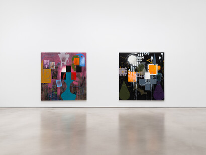 Charline von Heyl at Petzel Gallery, 2023, installation view. Courtesy the artist and Petzel, NYC