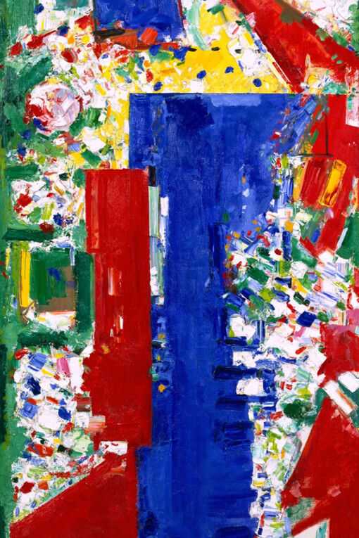 Hans Hofmann (1880-1966):  Espace scintillant | Funkelnder Raum | Scintillating Space, 1954, huile sur toile | Öl auf Leinwand | oil on canvas, 213,7 x 122,9 cm / University of California | BAMPFA | Bequest of the artist, 1966

