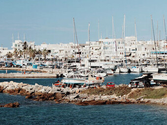 Naxos, Greece, celebrated for its beautiful beaches, ancient ruins, and charming villages
