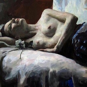 Hollis Dunlap, Far Away, 2014, Oil on Board, 16" x 20"