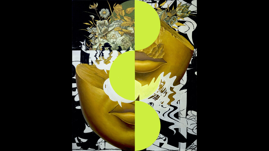 Matt Hansel, The Past Is Elsewhere, 2020, Oil and Flashe paint on linen, 52 x 42 inch ©Copyright by the artists and Galerie Droste