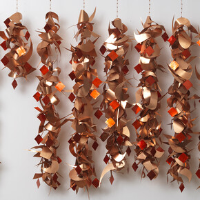 Jinchi Pouran, Hanged, detail, 2015, copper, 7w in