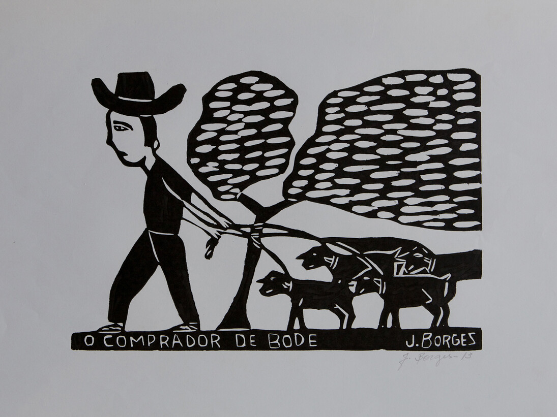 J Borges, Xilogravuras, 2013, Impressões em xilogravura sobre papel, dimensões variáveis, Cortesia do artista