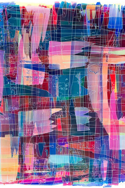 Bradley Harms, The Duelists, 2018
Acrylic on Paper, 59 x 48 in.
 