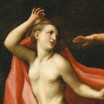 Antonio Allegri, detto il Correggio, “Giovane ignudo fugge nella Cattura di Cristo”, dettaglio, 1530 ca., collezione privata