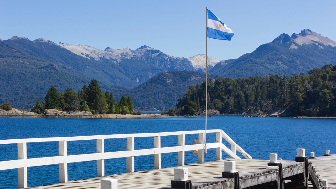 Vue des montagnes de la ville de San Carlos de Bariloche, dans la province du Río Negro en Argentine