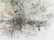 Julie Mehretu, Fever Graph (Algorithm For Serendipity), 2013, Graphite, Ink And Acrylic On Canvas, 8 X 10 Ft. (2.44 X 3.05 M)