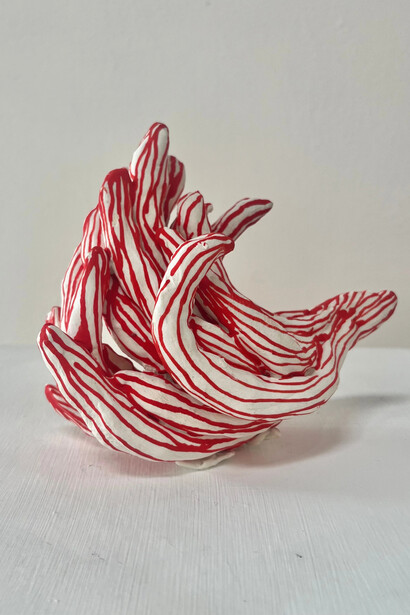 Brittany Mojo, Red banana bunch, 2025. Courtesy of Craig Krull Gallery