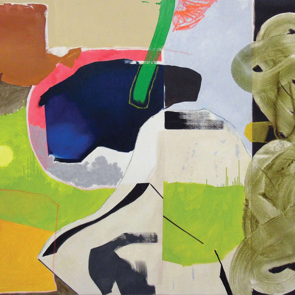 Trevor Kiernander, The Dance (Metamorphosis), 2017, Oil, acrylic, chalk pastel, and oil pastel on linen, 150 x 190 cm (59 x 75 in)