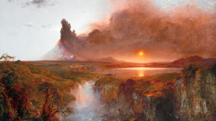 Frederic Edwin Church, Cotopaxi (detail), 1862. Courtesy of DIA