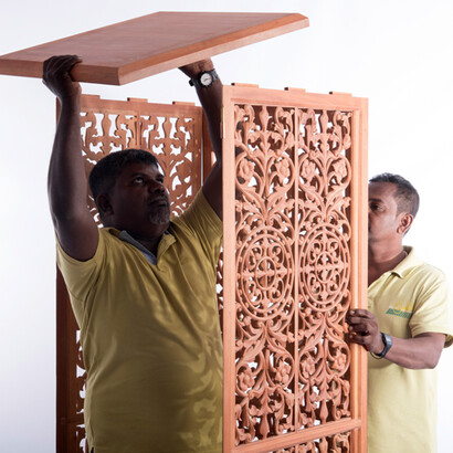 Montagem da Pirith, para a bienal. Fotografia de Malaka MP