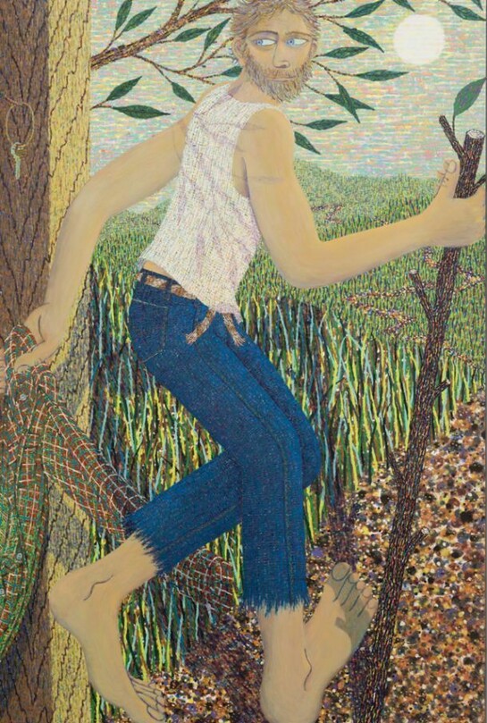 Benjamin Degen, Kleos, 2013, Oil on canvas over panel, 72 x 48 in. Courtesy: Susan Inglett Gallery, NYC.