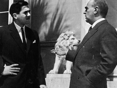 King Constantine with Prime Minister Konstantinos Karamanlis Sr