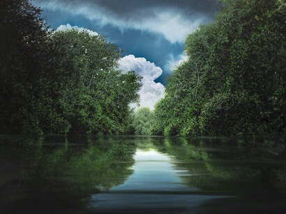 Oscillations of the Heart, 2019, oil on canvas, 60 x 76 inches