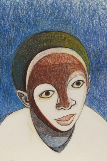 Samella Lewis, Untitled (Portrait) (detail), 1995. Courtesy of Louis Stern Fine Arts
