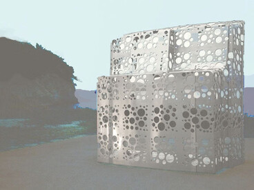 Las obras se funden en el paisaje como si hubieran habitado desde siempre allí. Mientras la arquitectura es su único marco. El Museo Benesse House, Naoshima, Japón