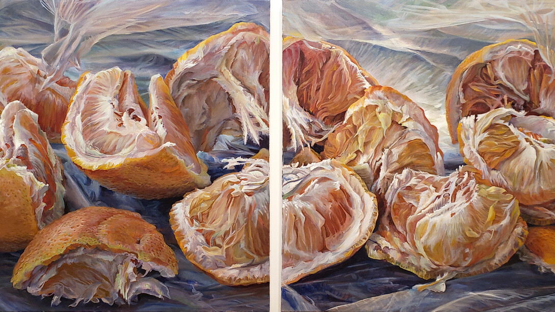 Andrea Kantrowitz, Scylla and Charybdis, 40 x 80 inches,	oil on canvas, 2020	