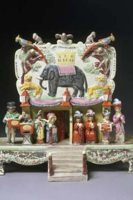 'Polito's Royal Menagerie', earthenware figure group, about 1830, Staffordshire, England. Museum no. C.128-2003. © Victoria and Albert Museum, London