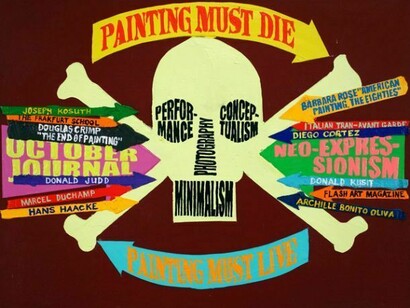 Loren Munk, Painting Must Die Painting Must Live, 2013, Oil on Linen, 18 x 24 inches