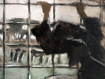 Luigi Conconi, Momento triste, ora allegra, tempera su carta, 33 x 36 cm, Casa museo Pisani Dossi. Courtesy of Serrone della Villa Reale di Monza