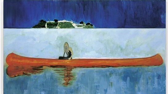 Peter Doig, 100 Years Ago (Carrera), 2001, Oil on linen, 229 x 359 cm, Centre Pompidou, MNAM-CCI, Photo Jochen Littkemann