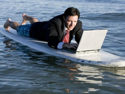 Conectado al trabajo en vacaciones