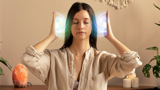 A woman undergoing a healing process, focusing on the mind-body connection to address stress, health, and the impact of chronic illness