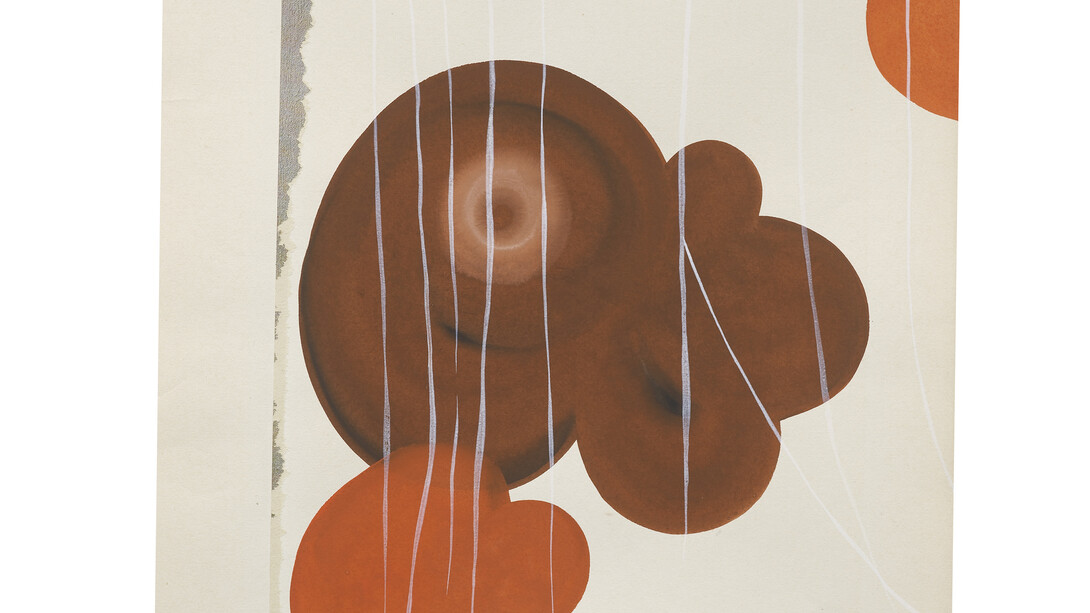 Dirk Stewen, Komposition mit dominosteinen, Hamburg, 2014, watercolour and gouache on paper, 37.5 x 27.5 cm, © the artist, courtesy Maureen Paley, London
