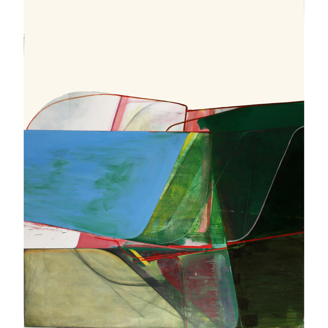 Nick Lamia, Crash Site, 2013, oil on canvas, 56x48 inches