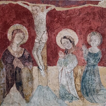 Crocifissione (fine XIV secolo-inizio XV), chiesa di San Menna, Sant'Agata de' Goti, Italia
