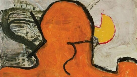 Webster, Chuck, The Wizard (Trust the Wizard), 2013, Oil and spray paint on panel, 48 x 36 inches, 121.92 x 91.44 cm