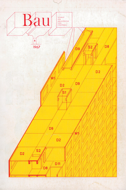 Bau Magazine, Issue 6, 1967 (Front cover, design by Oswald Oberhuber), Published by Zentralvereinigung der Architekten Österrreichs (Central Association of Austrian Architects), Courtesy the artists and estates