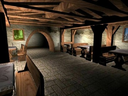 Restaurant in the dark