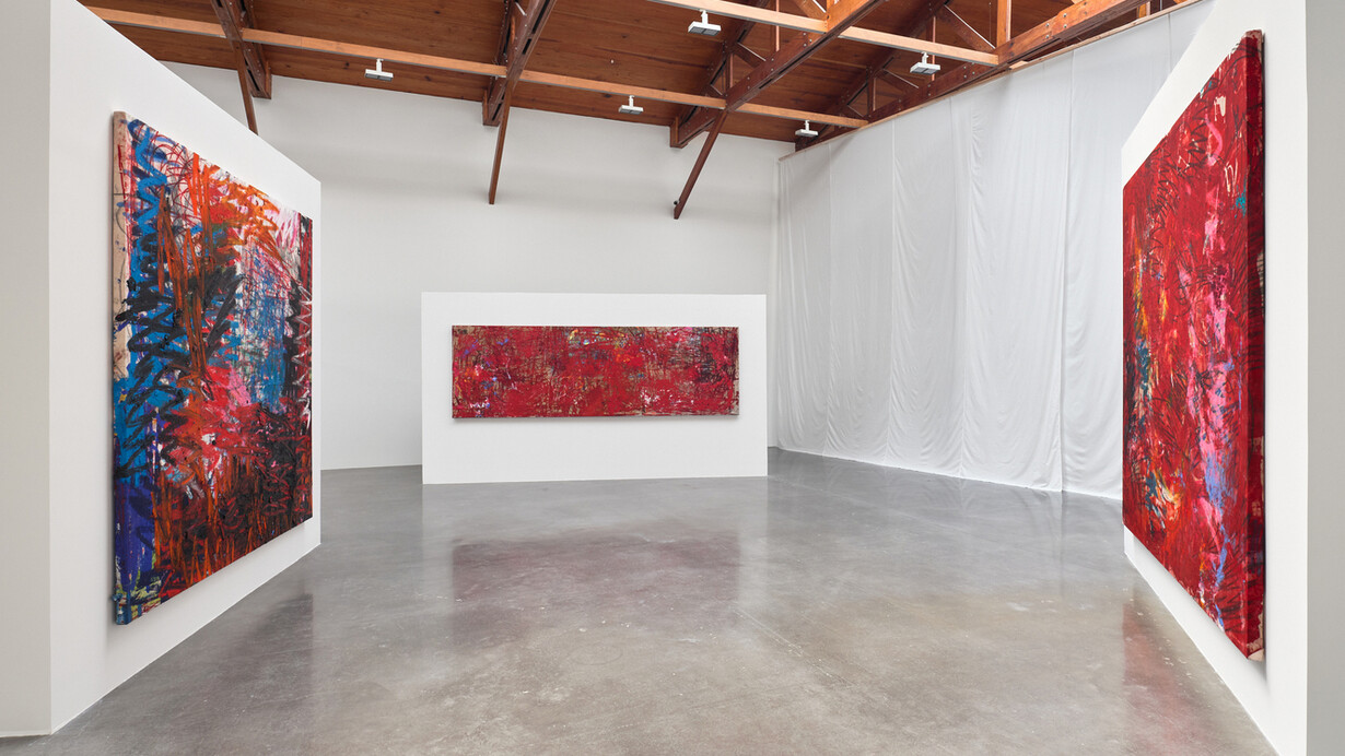 Oscar Murillo, El pozo de agua, exhibition view. Courtesy of kurimanzutto