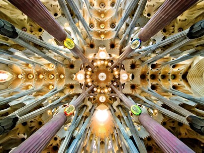 Barcelona. Interior de la Sagrada Familia