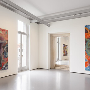 Michael Armitage, The promise of change, exhibition view. Courtesy of Punta della Dogana