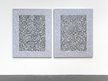 Morteza Darehbaghi, Timeless blossoms, exhibition view. Courtesy of Leila Heller Gallery