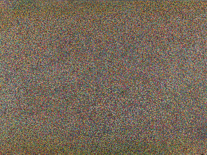 Wu Jian'an, Color Points 1, 2013, Acrylic on polysterol board, 42 1/8 x 57 7/8 in (107 x 147 cm). Courtesy of the artist and Chambers Fine Art